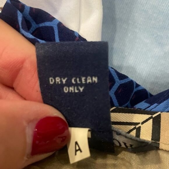 Ann Taylor Vintage Silk & Wool Geometric Pencil Skirt Neutral Size 10 - Picture 8 of 8